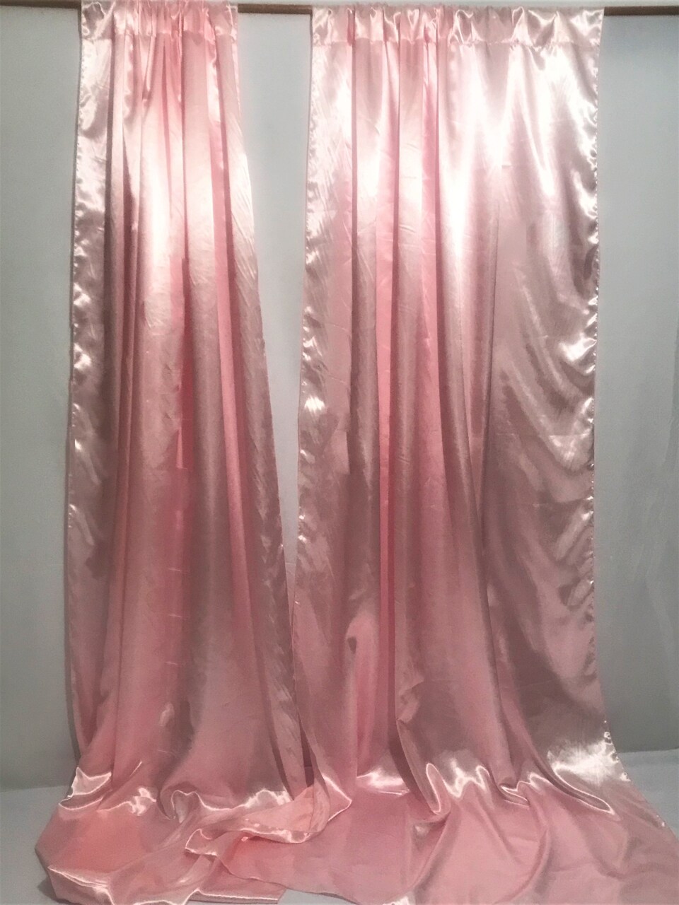 1 Yard Shiny Satin Backdrop Fabric Lightweight Polyester Drapery 5 feet wide x 8 feet high